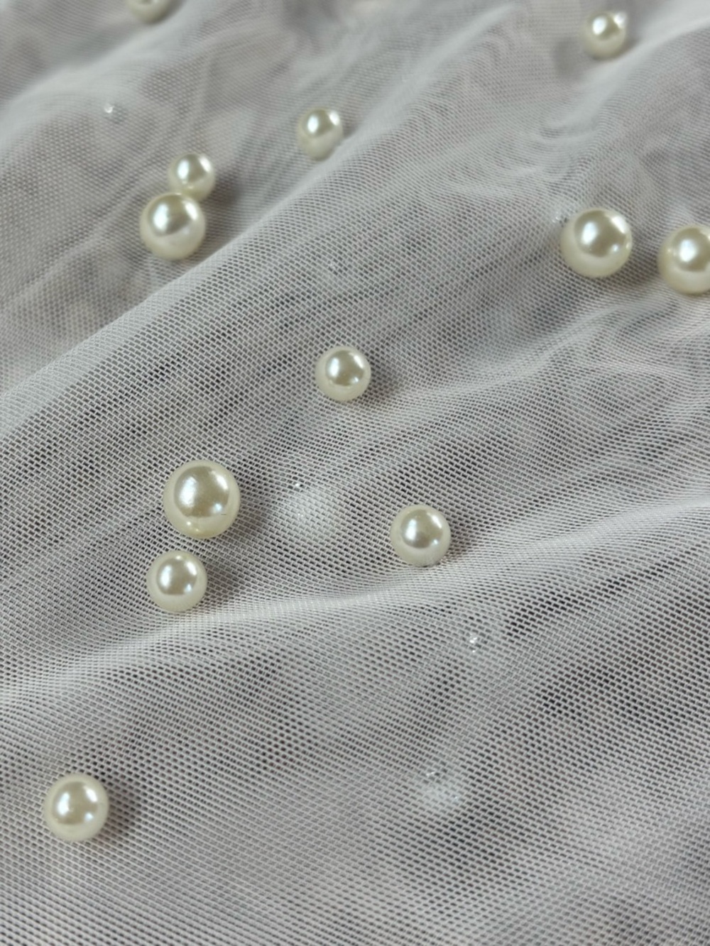 Pearl-Embellished Sheer Long-Sleeve Top - Picture 6 of 6